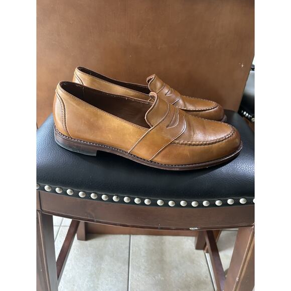 ALLEN EDMONDS Randolph Leather Slip-Ons Walnut Mens Size 12D